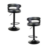 Набор 2 шт Стул барный DOBRIN FRED BLACK, чёрное дерево, чёрный Набор 2 шт Стул барный DOBRIN FRED BLACK, чёрное дерево, чёрный