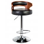 Набор 2 шт Стул барный DOBRIN FRED, коричневое дерево, чёрный Набор 2 шт Стул барный DOBRIN FRED, коричневое дерево, чёрный