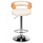 Набор 2 шт Стул барный DOBRIN FRED, натуральное дерево, кремовый Набор 2 шт Стул барный DOBRIN FRED, натуральное дерево, кремовый