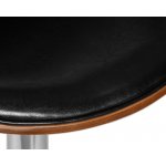 Стул барный DOBRIN KARTER, коричневое дерево, чёрный