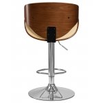 Стул барный DOBRIN KARTER, коричневое дерево, кремовый