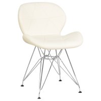 Стул обеденный DOBRIN BUTTERFLY CHROME, ножки хром, цвет кремовый