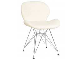 Стул обеденный DOBRIN BUTTERFLY CHROME, ножки хром, цвет кремовый
