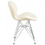 Стул обеденный DOBRIN BUTTERFLY CHROME, ножки хром, цвет кремовый