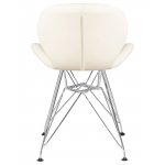 Стул обеденный DOBRIN BUTTERFLY CHROME, ножки хром, цвет кремовый