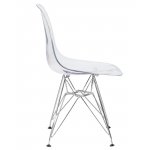 Набор 4 шт Стул обеденный DOBRIN DSR CASPER, ножки хром, цвет прозрачный