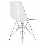 Набор 4 шт Стул обеденный DOBRIN DSR CASPER, ножки хром, цвет прозрачный