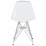 Набор 4 шт Стул обеденный DOBRIN DSR CASPER, ножки хром, цвет прозрачный