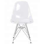 Набор 4 шт Стул обеденный DOBRIN DSR CASPER, ножки хром, цвет прозрачный