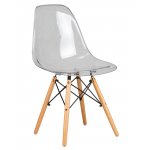 Набор 4 шт Стул обеденный DOBRIN DSW CASPER, ножки светлый бук, цвет прозрачный