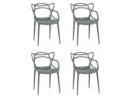 Набор 4 шт Стул обеденный DOBRIN MASTERS, тёмно-серый (GR-04)