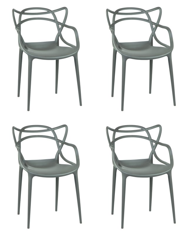 Набор 4 шт Стул обеденный DOBRIN MASTERS, тёмно-серый (GR-04) Набор 4 шт Стул обеденный DOBRIN MASTERS, тёмно-серый (GR-04)