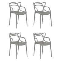 Набор 4 шт Стул обеденный DOBRIN MASTERS, светло-серый (GR-01)