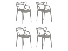 Набор 4 шт Стул обеденный DOBRIN MASTERS, светло-серый (GR-01)