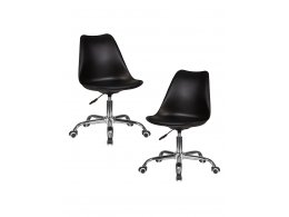 Набор 2 шт Офисное кресло для персонала DOBRIN MICKEY, чёрный Набор 2 шт Офисное кресло для персонала DOBRIN MICKEY, чёрный