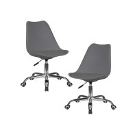 Набор 2 шт Офисное кресло для персонала DOBRIN MICKEY, темно-серый