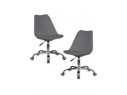 Набор 2 шт Офисное кресло для персонала DOBRIN MICKEY, темно-серый Набор 2 шт Офисное кресло для персонала DOBRIN MICKEY, темно-серый