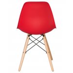 Набор 4 шт Стул обеденный DOBRIN DSW, ножки светлый бук, цвет красный (R-02)
