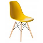 Набор 4 шт Стул обеденный DOBRIN DSW, ножки светлый бук, цвет жёлтый (Y-01)