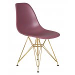 Стул обеденный DOBRIN DSR, ножки золотые, цвет пыльная роза (NX-P-11)