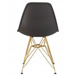 Стул обеденный DOBRIN DSR, ножки золотые, цвет тёмно-серый (GR-04)