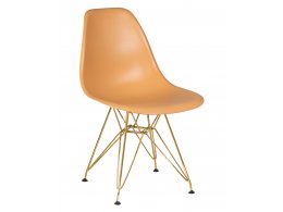 Стул обеденный DOBRIN DSR, ножки золотые, цвет персиковый (NX-Y-06)