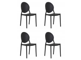 Набор 4 шт Стул обеденный DOBRIN ALBERT, цвет чёрный