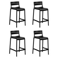 Набор 4 шт Стул полубарный DOBRIN NESSA, черный (B-03)