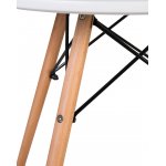 Стол журнальный DOBRIN SHELLEY, ножки светлый бук, цвет белый