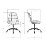 Офисное кресло для персонала DOBRIN MONTY, чёрный