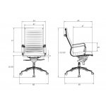 Набор 2 шт Офисное кресло для руководителей DOBRIN CLARK, белый