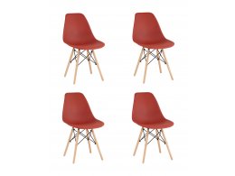 Стул Eames Style DSW терракотовый x4 (разборный каркас)