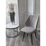 Стул РОССО 360 град. поворот. B22 Серый, велюр / черный каркас, М-City