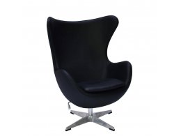 Кресло EGG STYLE CHAIR чёрный, натуральная кожа