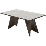 Стол IVAR 180 MARBLES TL-109 Серый мрамор, испанская керамика / Шоколадное золото каркас, ®DISAUR