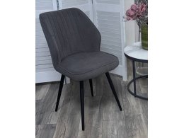 Стул РОССО 360 град. поворот. B28 Темно-серый, велюр / черный каркас, М-City