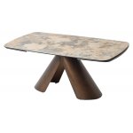 Стол CALDERON 180 TL-137  матовый, испанская керамика / брашированный каркас, цвет медный, ®DISAUR