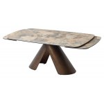 Стол CALDERON 180 TL-137  матовый, испанская керамика / брашированный каркас, цвет медный, ®DISAUR