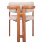 Стул Rich рогожка латте с ножками цвета орех