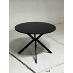 Стол ВЕГА D100 Черный, стекло/ черный каркас М-City