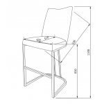 Стул барный Пресли DX-2296-1.1, серый Стул барный Пресли DX-2296-1.1, серый