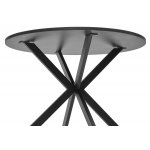 Стол ВЕГА D100 Черный, стекло/ черный каркас М-City