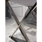 Стол-консоль Рокки MJ-001, 120х55х76 см, белый/хром