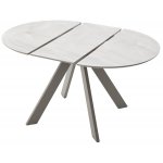 Стол БОНЖУР 100 ОНИКС БЕЖЕВЫЙ, стекло / ЛАТТЕ каркас М-City