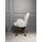 Кресло офисное Клауд PRO BS1239-WT, белый крем/золото