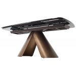 Стол CALDERON 180 TL-137  матовый, испанская керамика / брашированный каркас, цвет медный, ®DISAUR