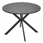 Стол ВЕГА D100 Черный, стекло/ черный каркас М-City