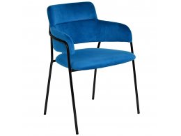 Стул Napoli синий с черными ножками