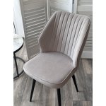 Стул РОССО 360 град. поворот. B22 Серый, велюр / черный каркас, М-City