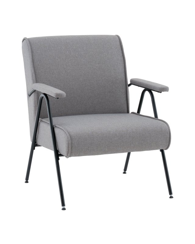 Кресло Эндино рогожка серый